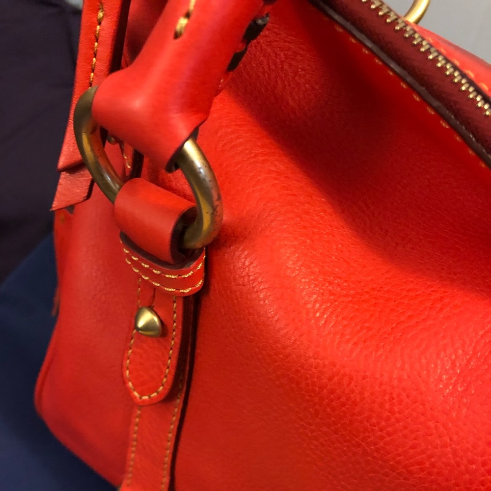 EUC STRAWBERRY Dooney Florentine Small Satchel - Picture 6 of 8